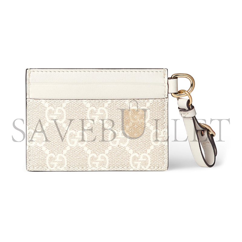 GUCCI GG EMBLEM CARD CASE WITH STRAP 819121 (10*7cm) GUCCI GG EMBLEM CARD CASE WITH STRAP 819121 (10*7cm)